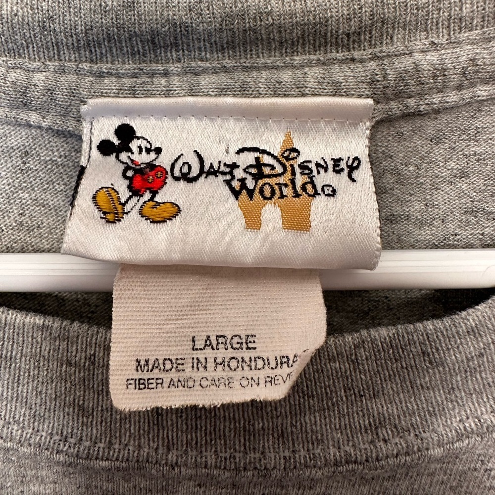 Vintage 90s Walt Disney World Goofy T-shirt Size Large Cartoon Classic Rare Gray - Picture 3 of 9